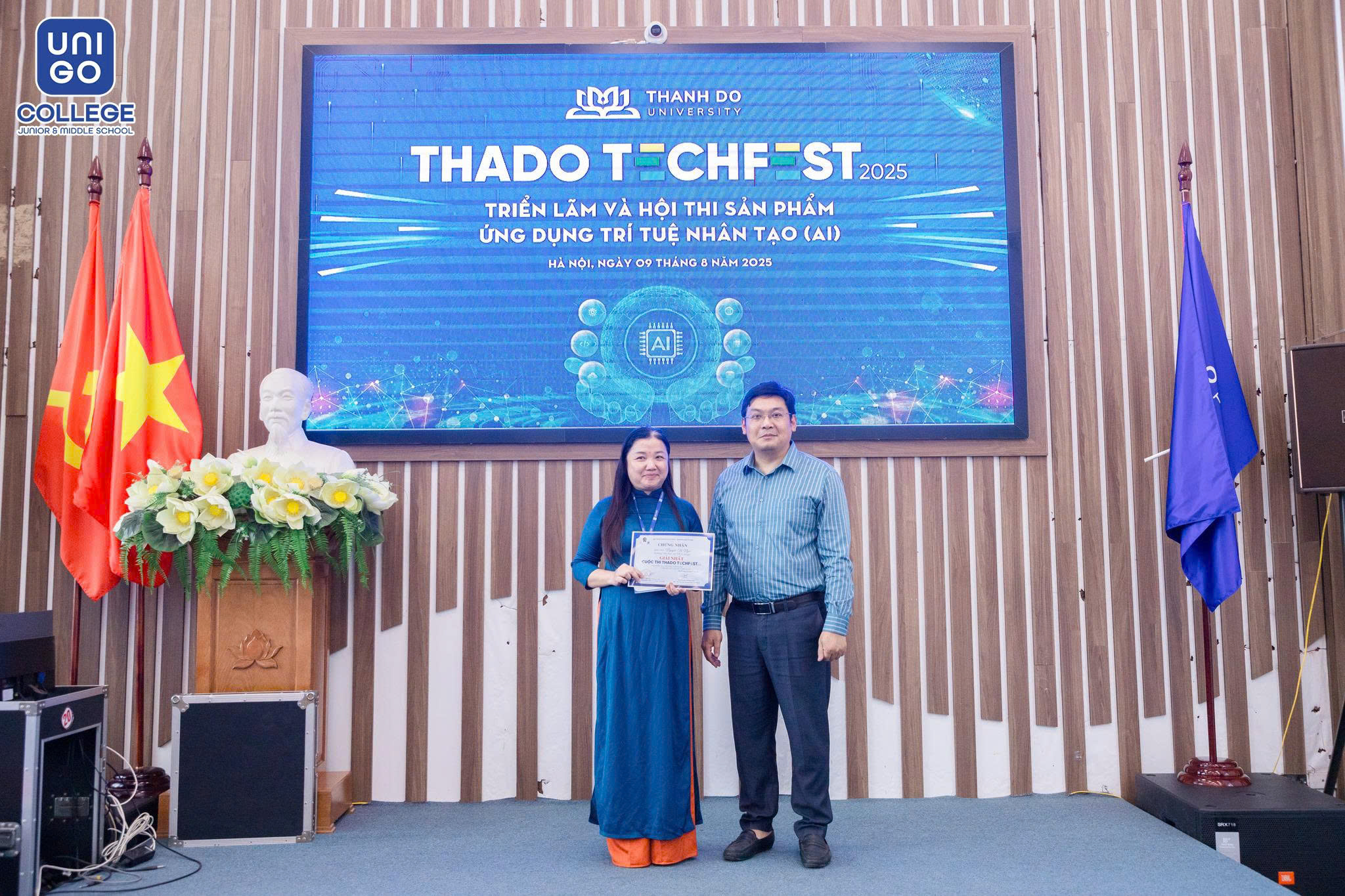 🎉 Tin vui đầu tuần cho Trường Tiểu học & THCS UNIGO! THADO EDUPARK TỎA SÁNG TẠI THADO TECHFEST 2025 – NƠI TRÍ TUỆ VÀ CÔNG NGHỆ HỘI TỤ